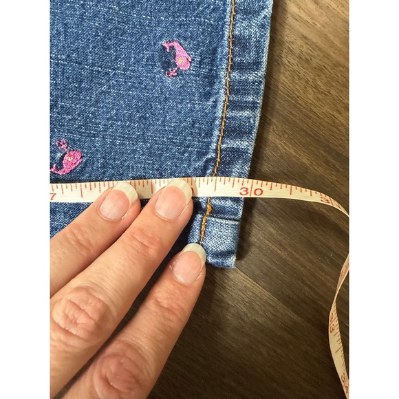 Vintage White Tag Lilly Pulitzer Embroidered Whale Jeans Size 0 Preppy Y2K - Picture 7 of 8